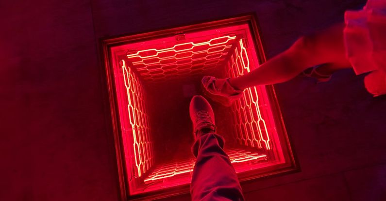 Tile Floors - People Stepping on a Glass Tile